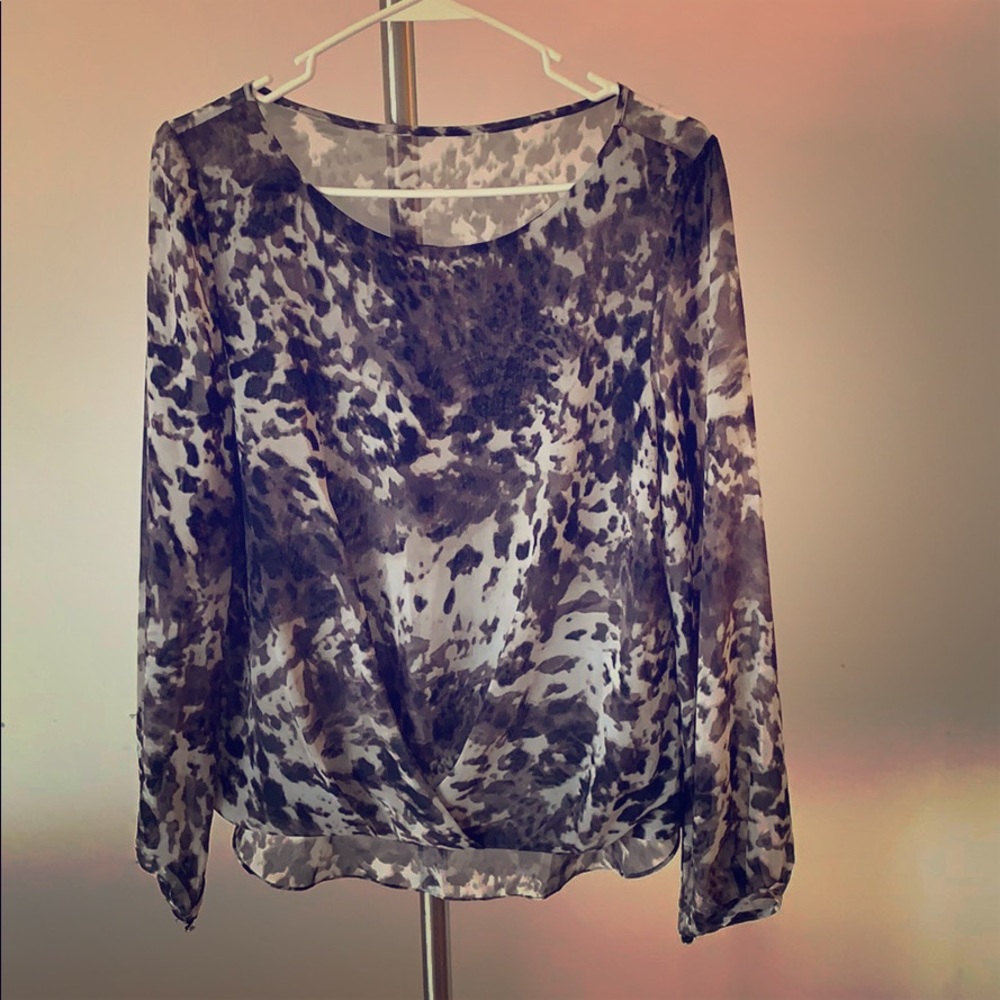 Vince Camuto Leopard Print | Long Sleeve Blouse
